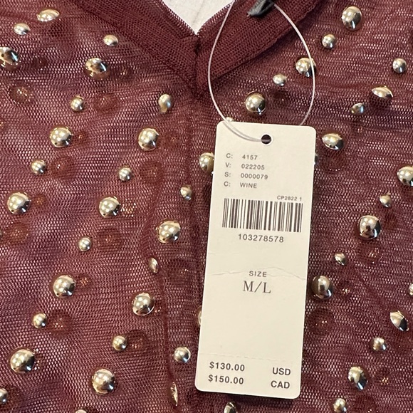 Anthropologie Studded Sheer Mesh Cami - Size  M/L - Picture 9 of 9